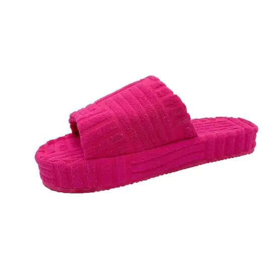 Ladies' Plush Slip-On Slippers