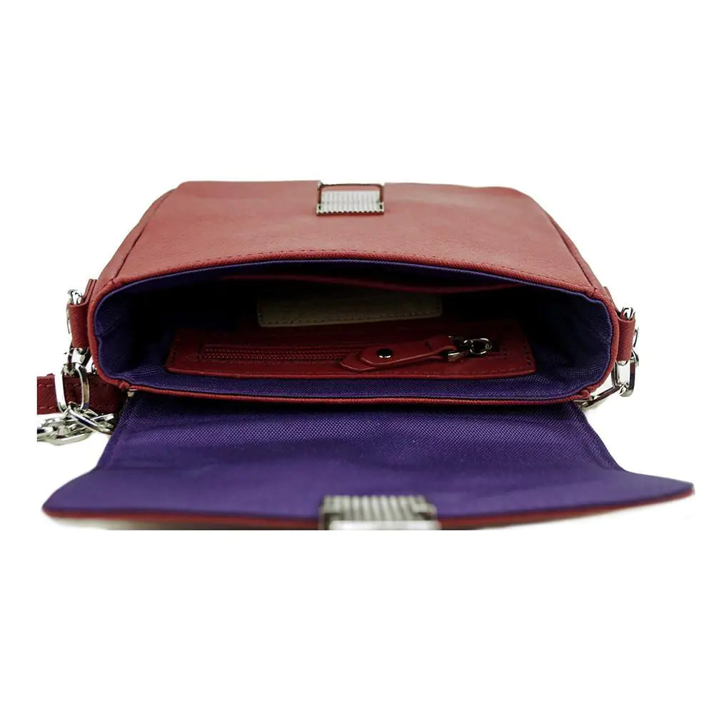 Tiny Leather Handbag -Cabernet