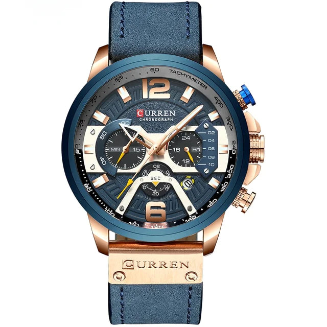 Tactical Elegance Leather Watch