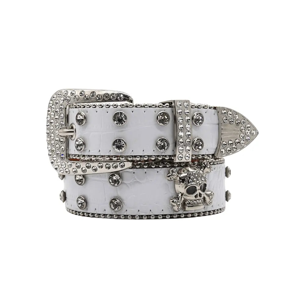 Glitzy Skull Fashion Belt