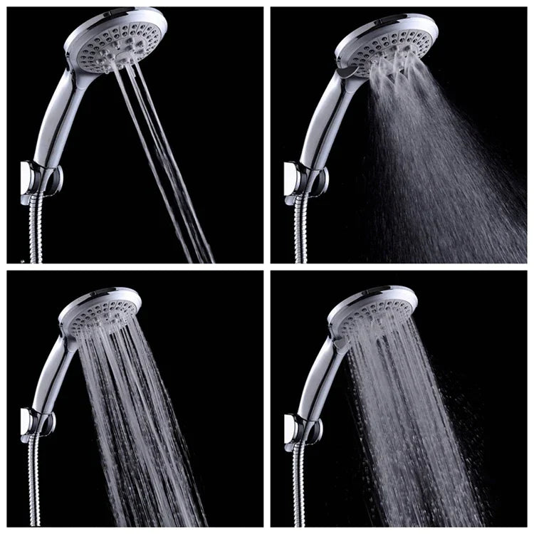 High-Pressure 5-Mode Handheld Shower with Hose