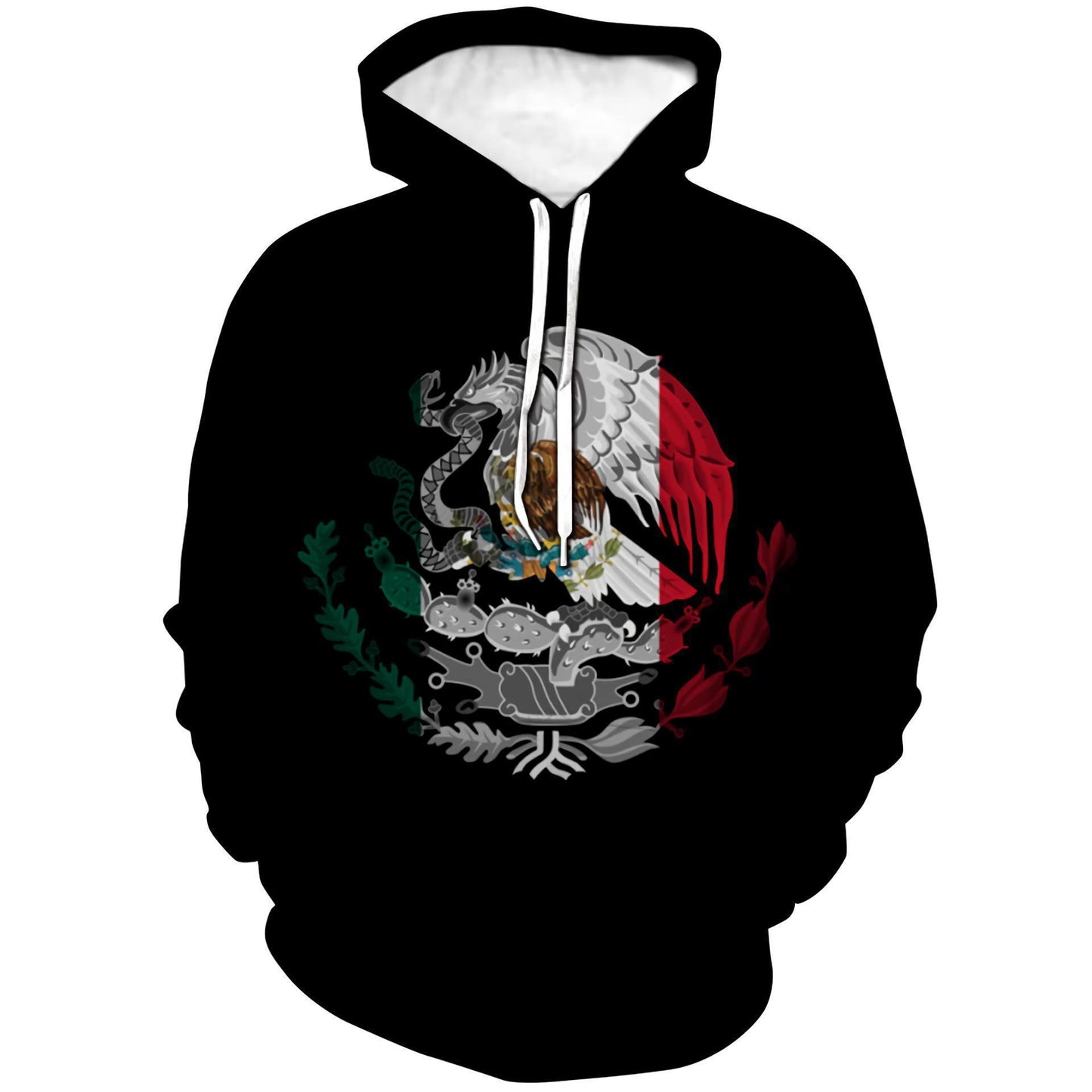 Mexico 3d Printing Flag Of Mexico Eagle Men Pullover Hoodie