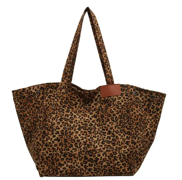 Urban Leopard Canvas Tote