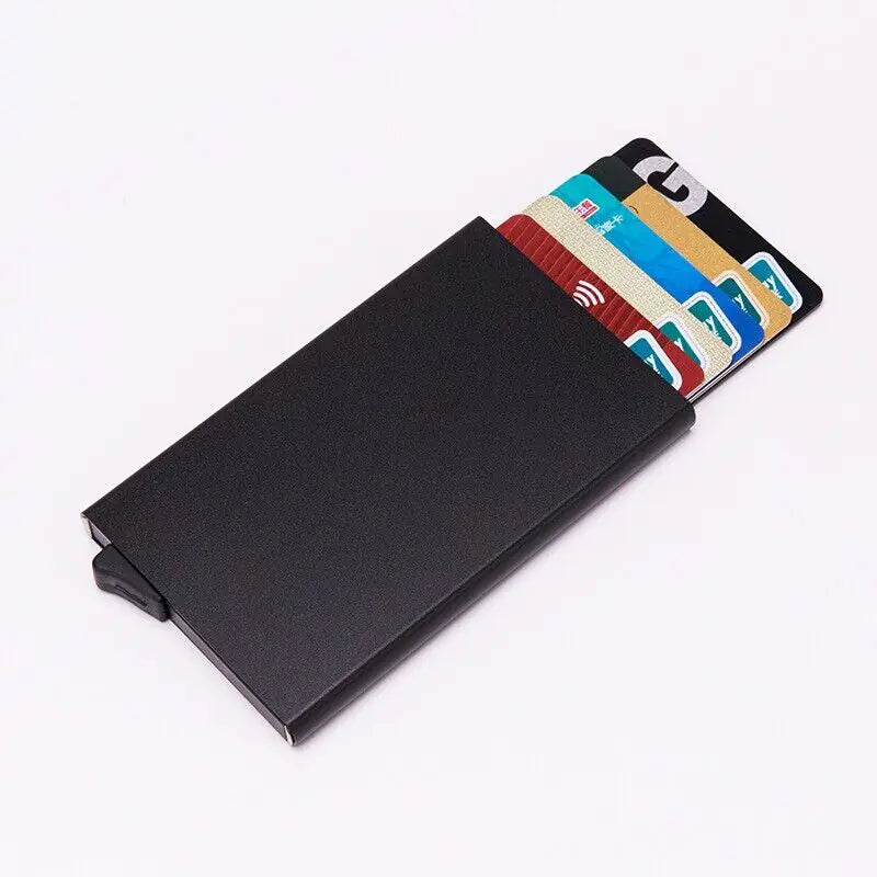 Men's RFID Slim Carbon Fiber Money Clip & Card Holder