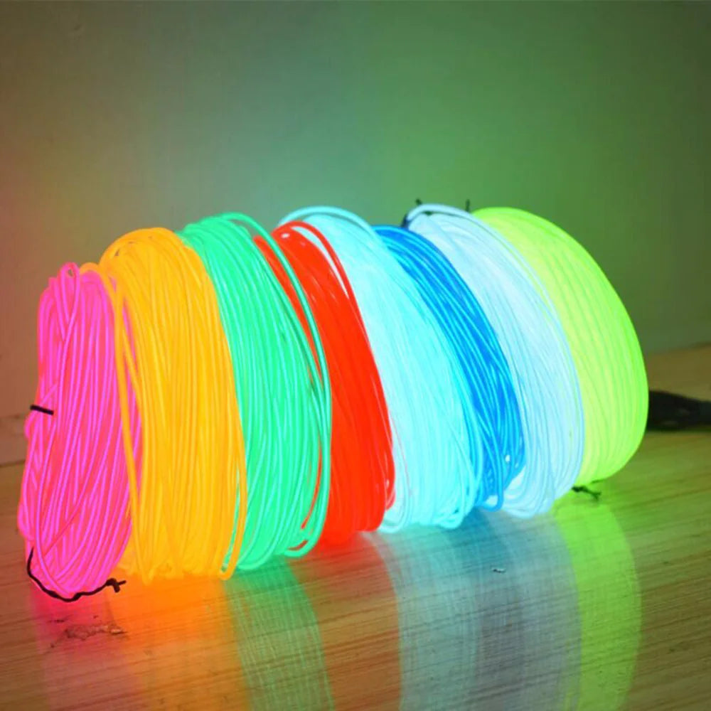 Glowing EL Wire Neon Tube Strings for Decor with Controller