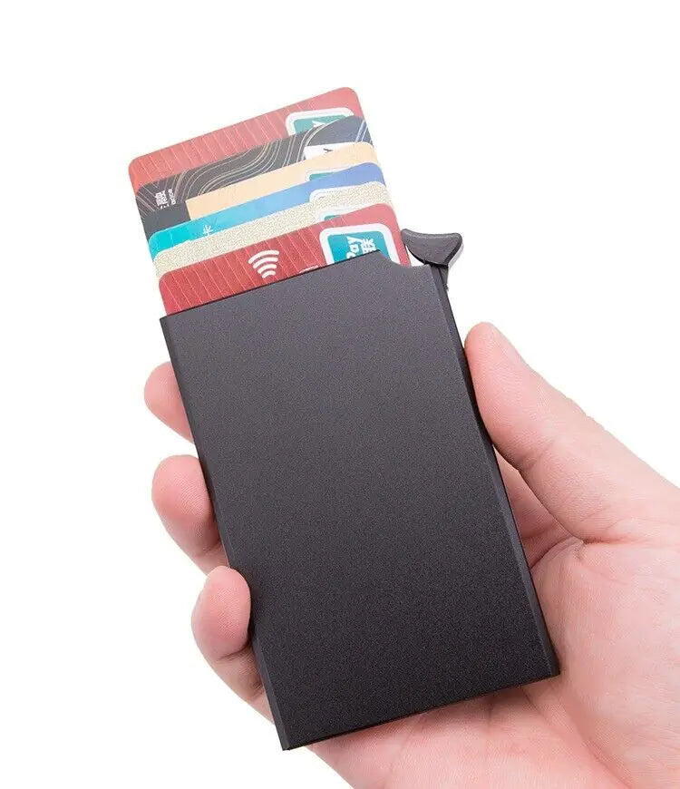 Men's RFID Slim Carbon Fiber Money Clip & Card Holder