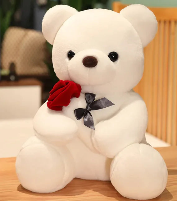 Cuddly Rose Teddy Pillow