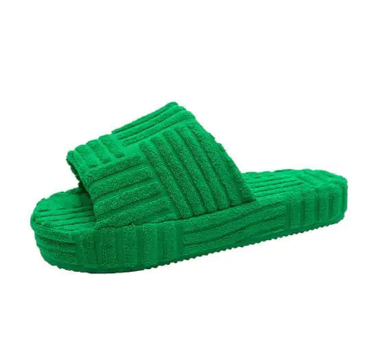 Ladies' Plush Slip-On Slippers