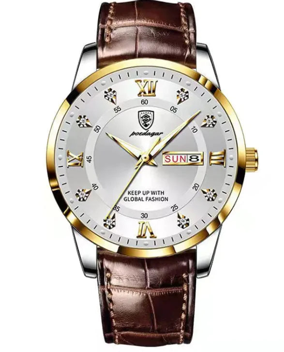 Luminous Men's Waterproof Dual Calendar Watch