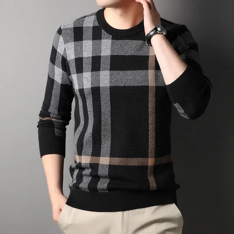 Knitwear Casual Crew Neck Top Bottoming Men's Sweater