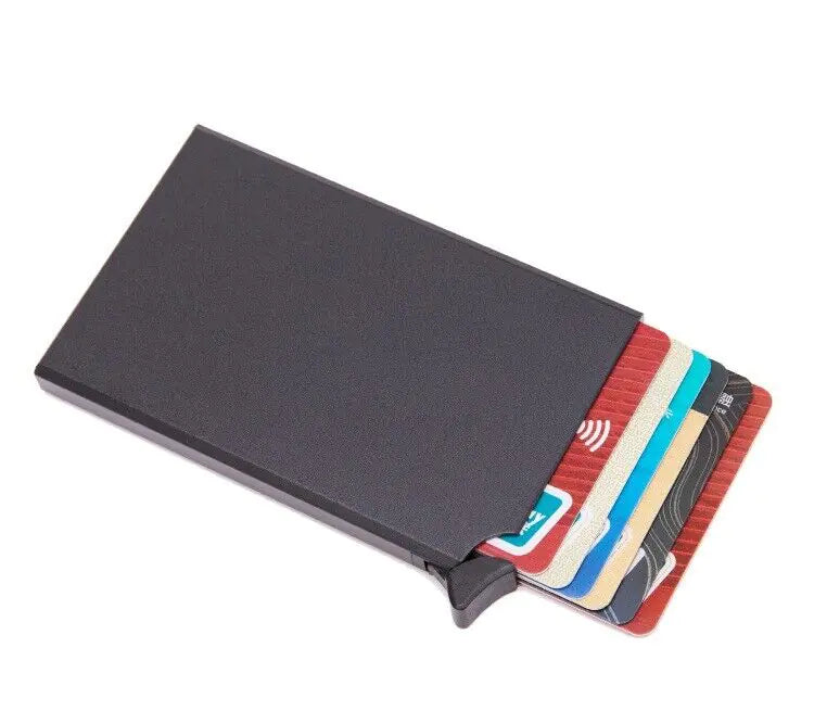 Men's RFID Slim Carbon Fiber Money Clip & Card Holder