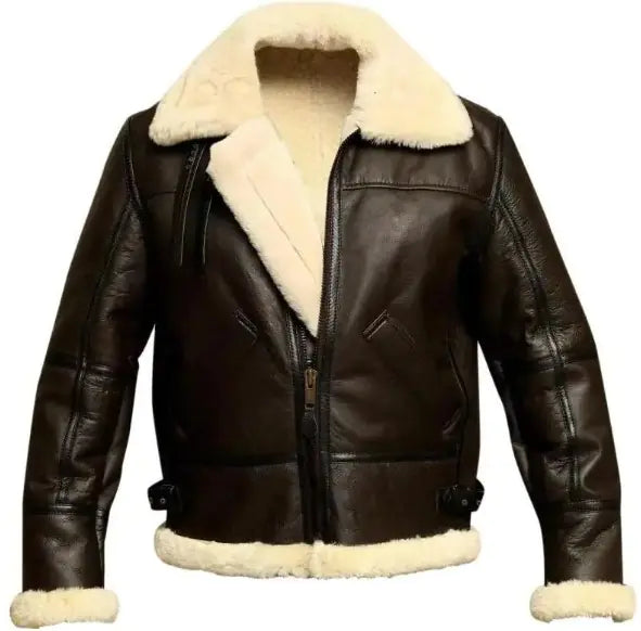 Men's Stylish Winter Fur-Lined Leather Jacket