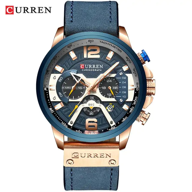 Tactical Elegance Leather Watch