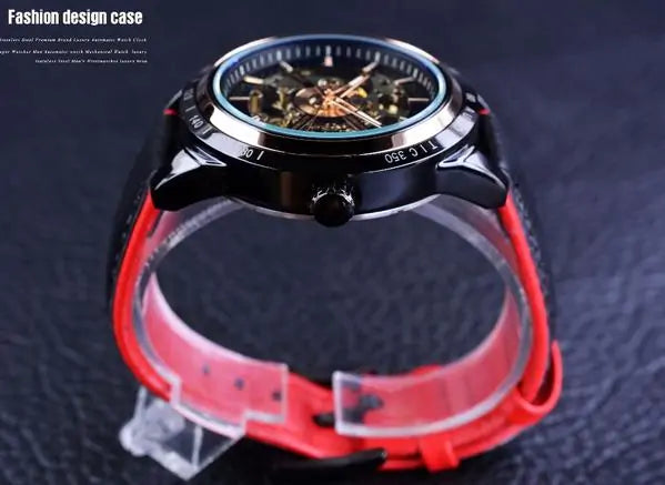 Forsining Scarlet Leather Timepiece