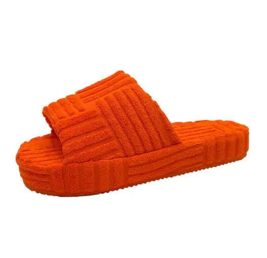 Ladies' Plush Slip-On Slippers