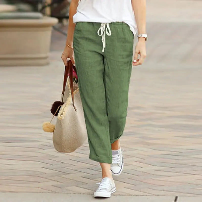 Summer Elegance Drawstring Trousers