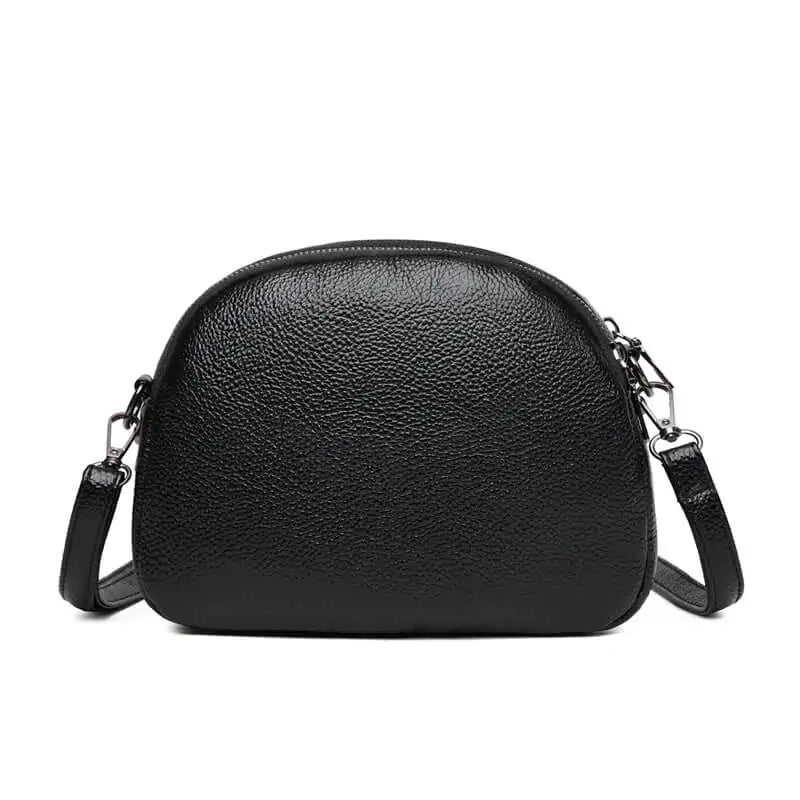 Chic Leather Circle Purse