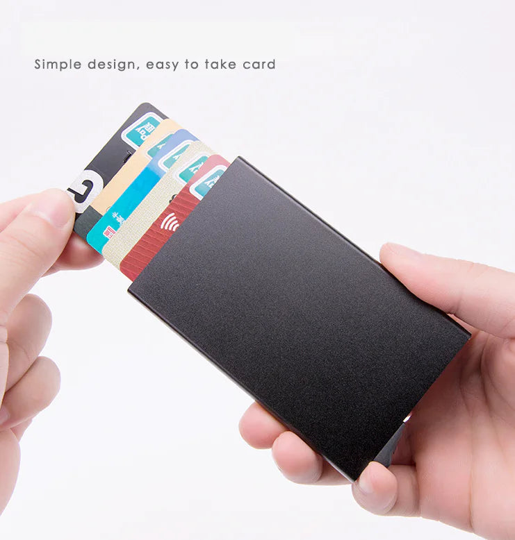 Men's RFID Slim Carbon Fiber Money Clip & Card Holder