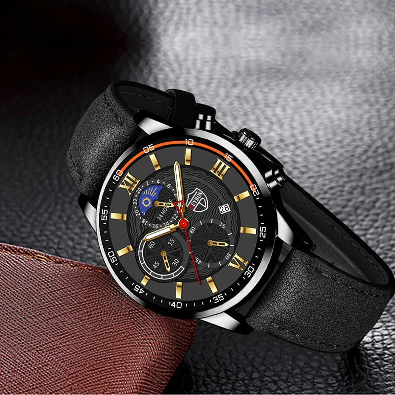 Gent's Classic Leather Timepiece