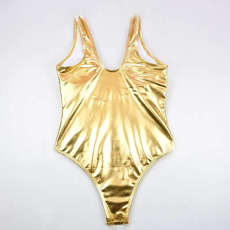 Glam Gold & Silver Metallic Swimsuit