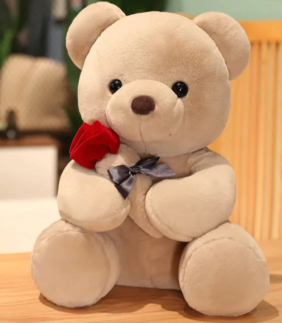 Cuddly Rose Teddy Pillow