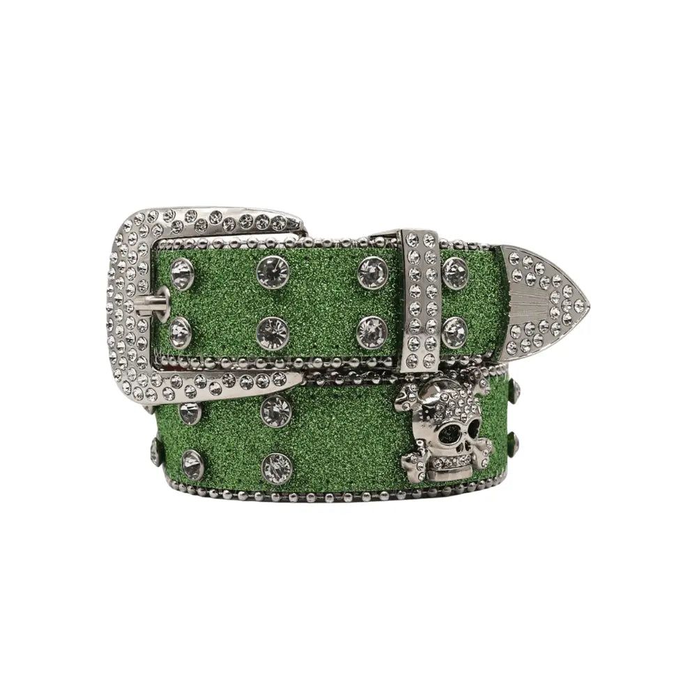 Glitzy Skull Fashion Belt