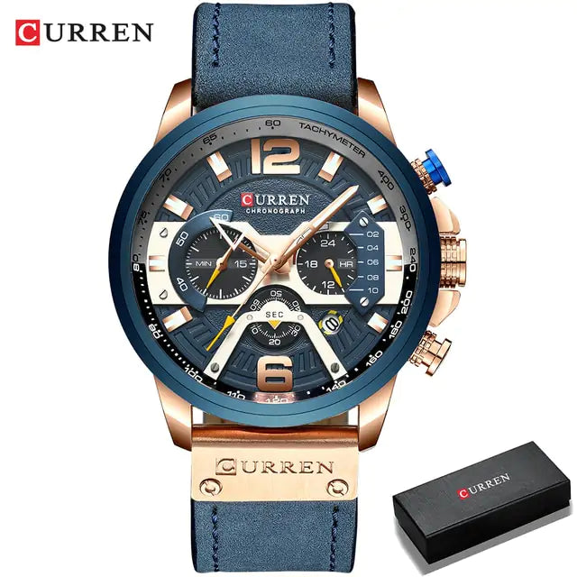 Tactical Elegance Leather Watch