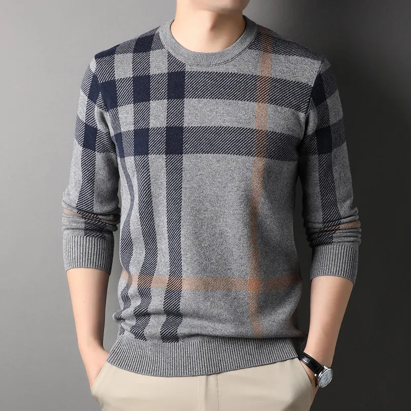 Knitwear Casual Crew Neck Top Bottoming Men's Sweater