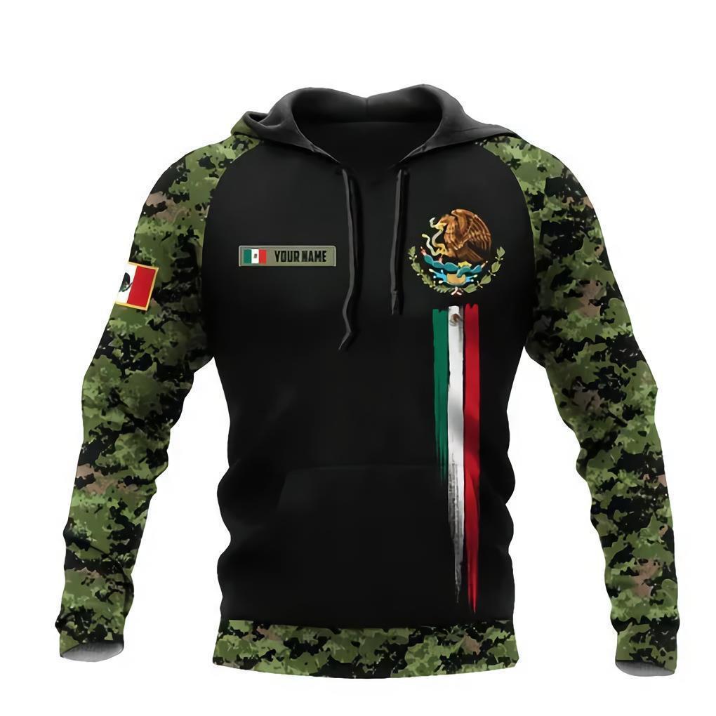 Mexico 3d Printing Flag Of Mexico Eagle Men Pullover Hoodie