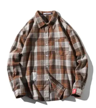 Unisex Checkered Long Sleeve Shirt