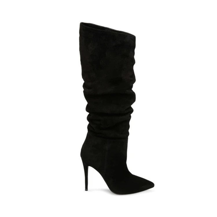 Stiletto Heels Pleated High Over The Knee Boots