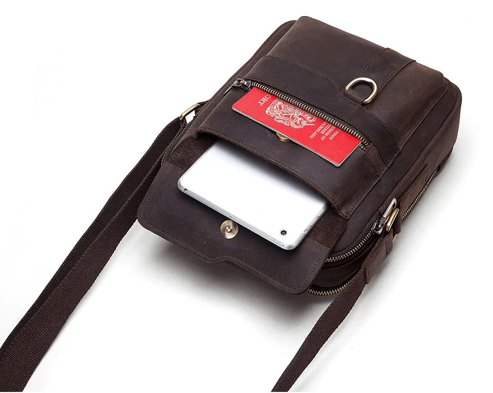 Vintage Leather Messenger Bag