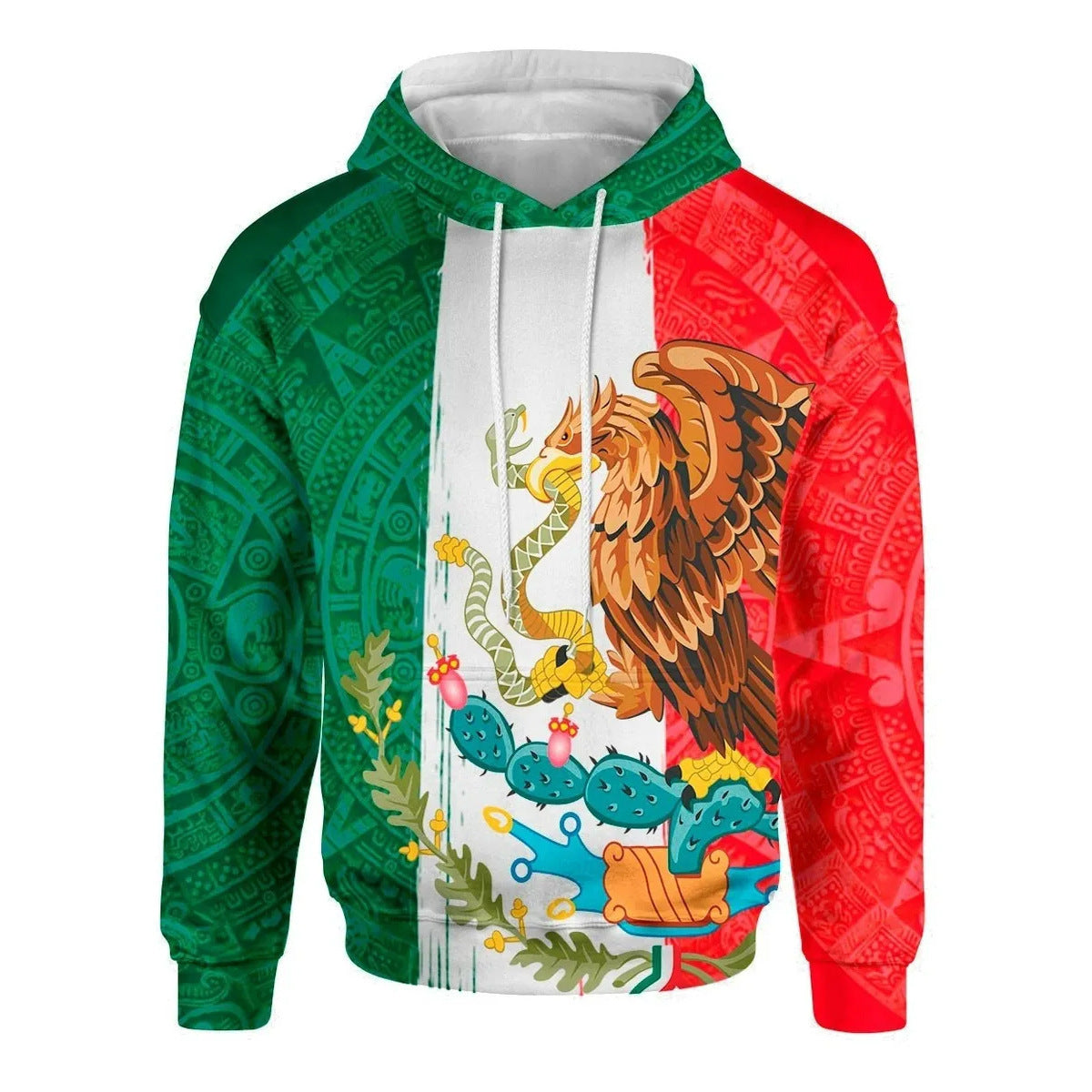 Mexico 3d Printing Flag Of Mexico Eagle Men Pullover Hoodie