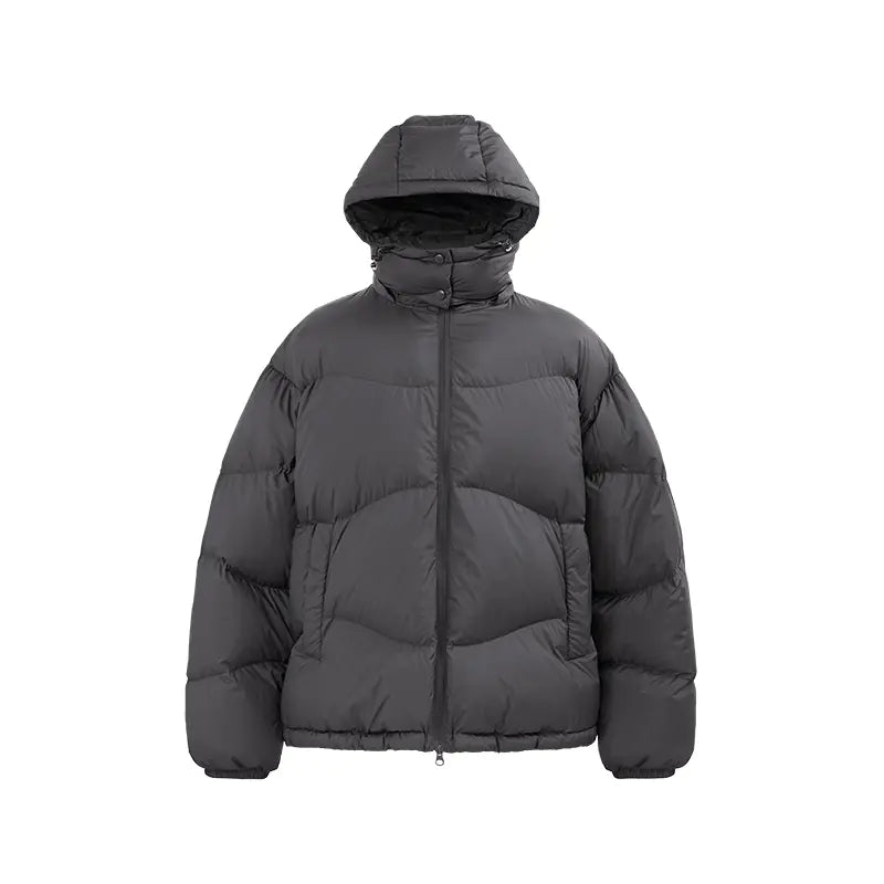 Thin And Portable Puff Down Jacket Solid Color Hooded