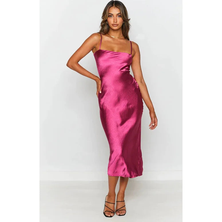 Luxurious Satin Soirée Gown