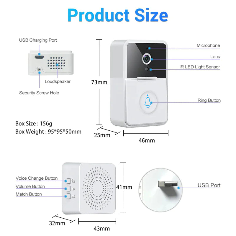 Smart WiFi Doorbell with Video Intercom