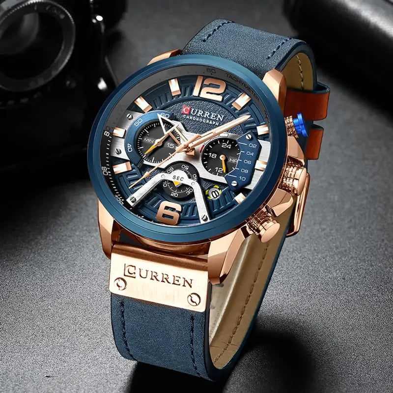 Tactical Elegance Leather Watch