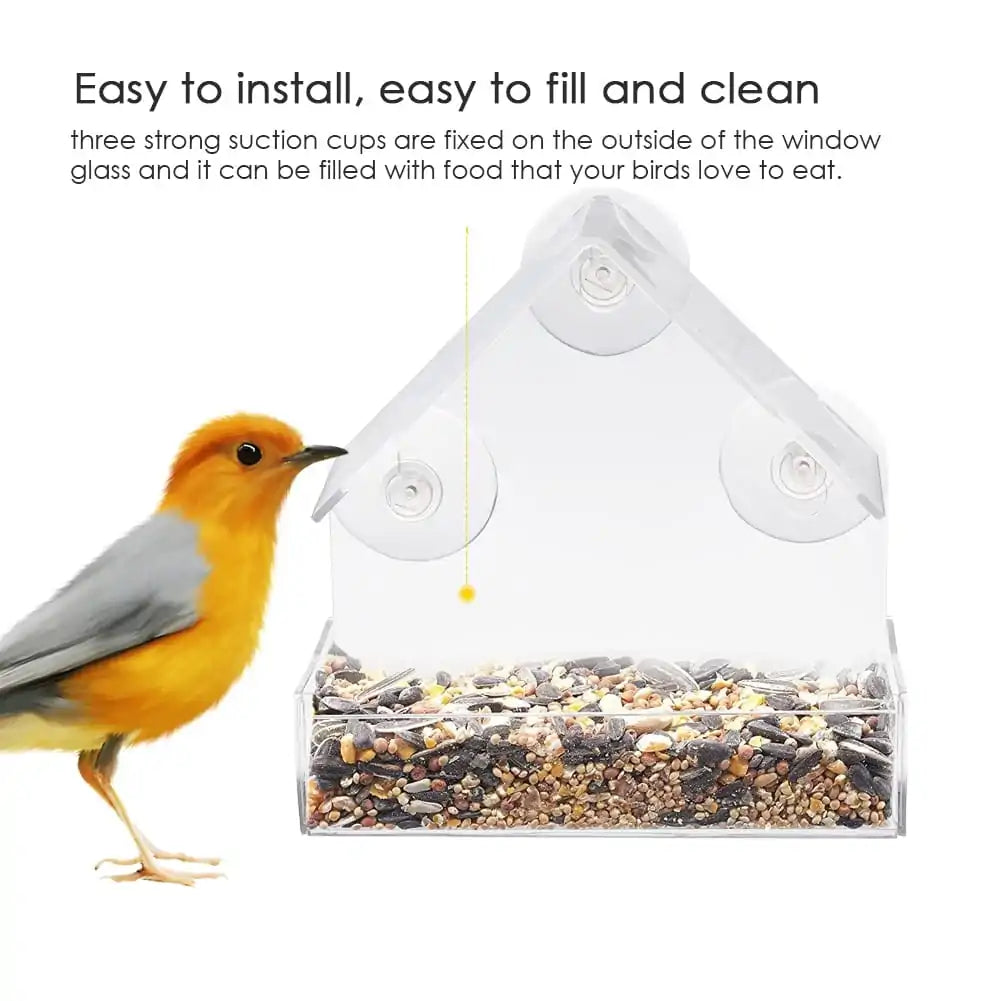 Clear View Suction Bird Feeder