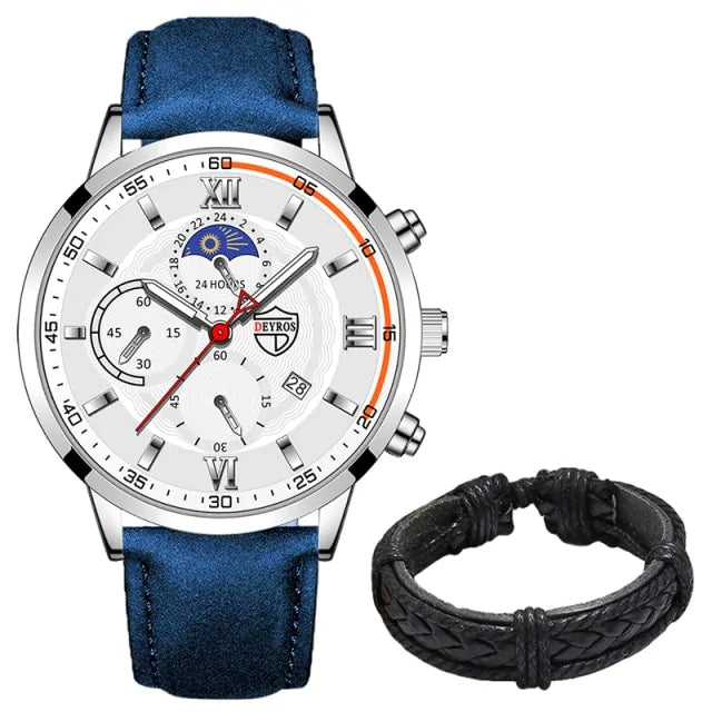 Gent's Classic Leather Timepiece