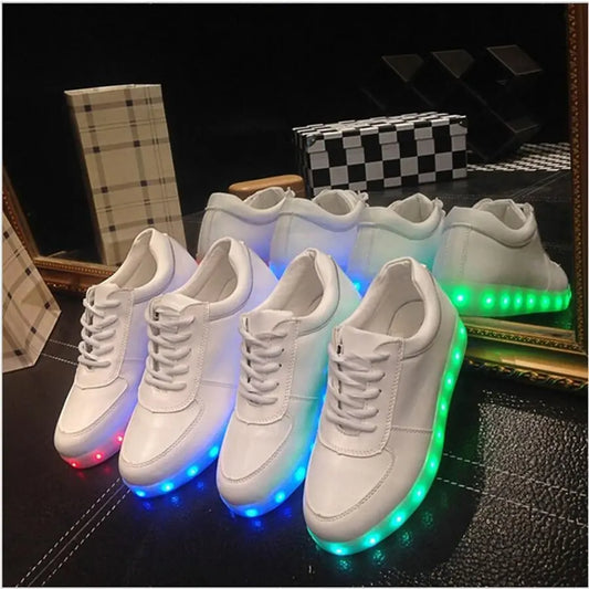 White Light Up Shoes