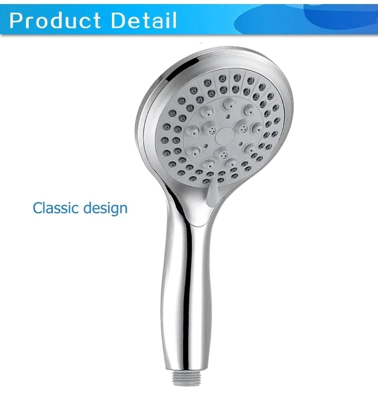 High-Pressure 5-Mode Handheld Shower with Hose