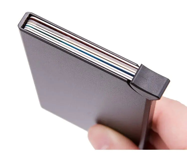 Men's RFID Slim Carbon Fiber Money Clip & Card Holder