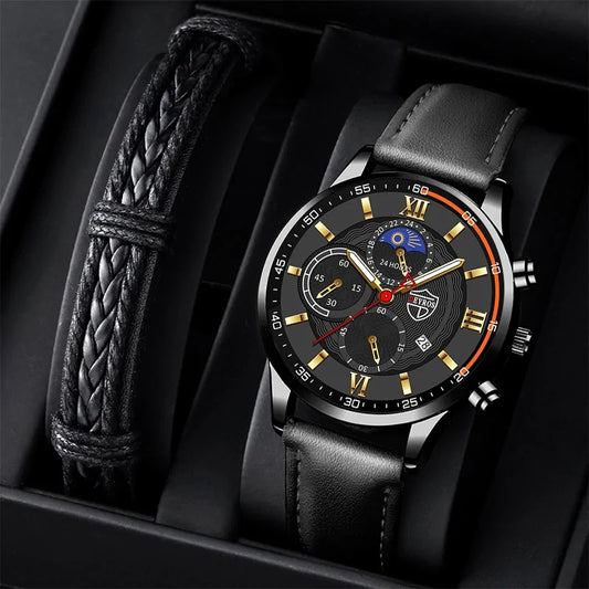 Gent's Classic Leather Timepiece