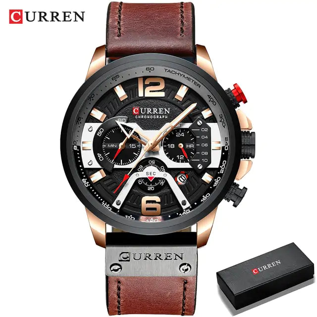 Tactical Elegance Leather Watch