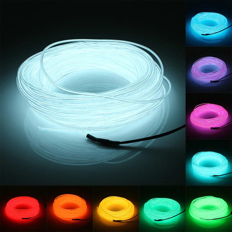 Glowing EL Wire Neon Tube Strings for Decor with Controller