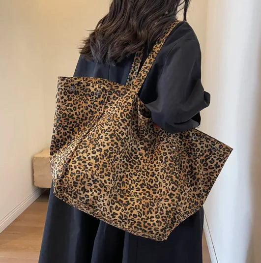 Urban Leopard Canvas Tote