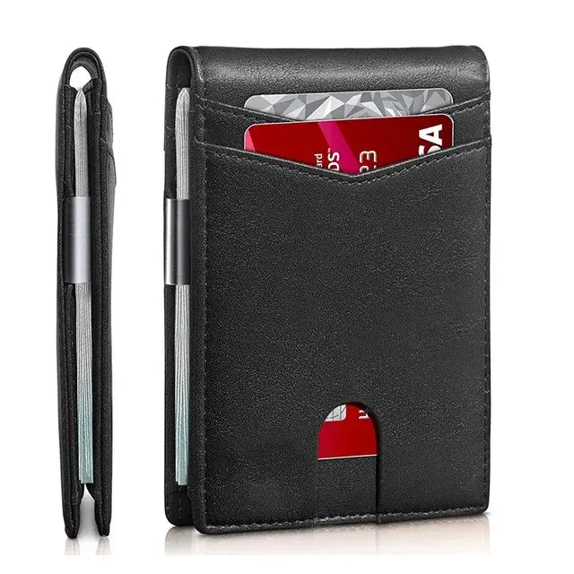 Slim RFID Leather Wallet