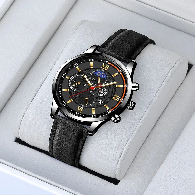 Gent's Classic Leather Timepiece