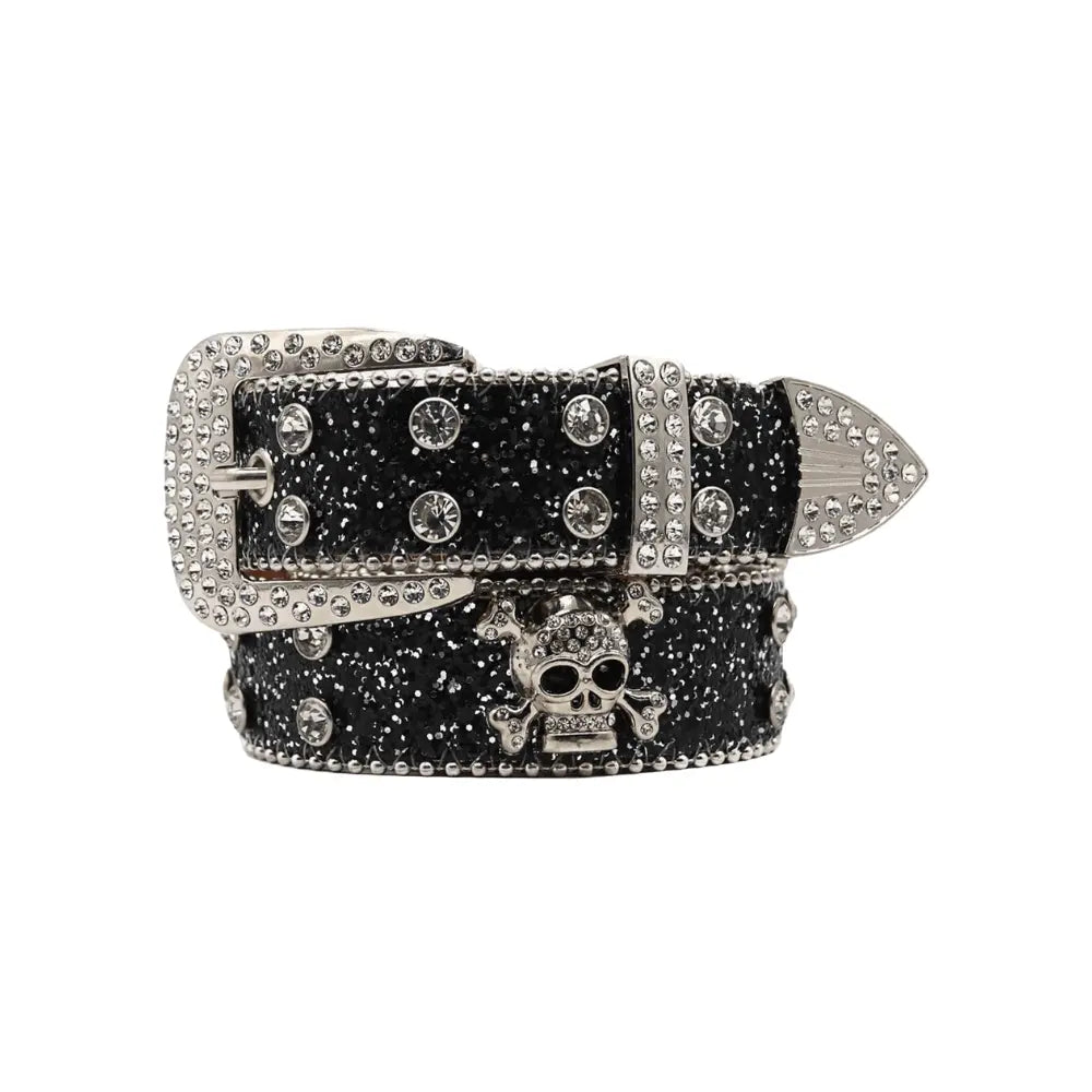 Glitzy Skull Fashion Belt