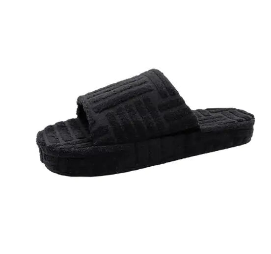 Ladies' Plush Slip-On Slippers